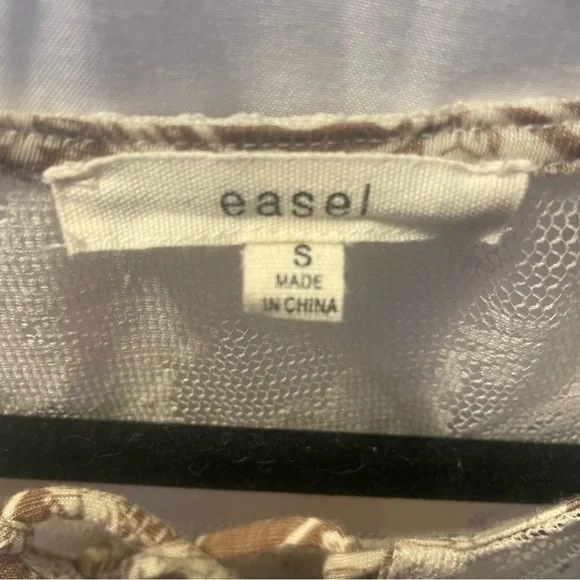 Easel Flowy Bell Sleeve Small Boho Floral Lace Botanical Artsy Fairy Whimsical - Picture 4 of 11